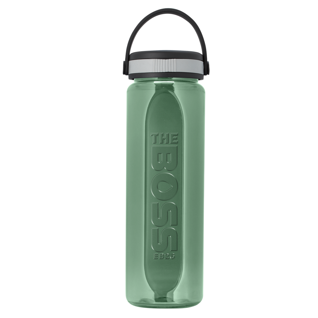 Boss Embossed RPET Bottle with Grip Lid - 26 oz.