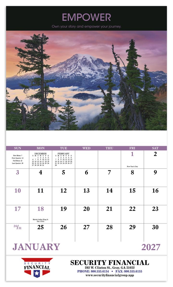 Good Value™ Motivations - Stapled Calendar
