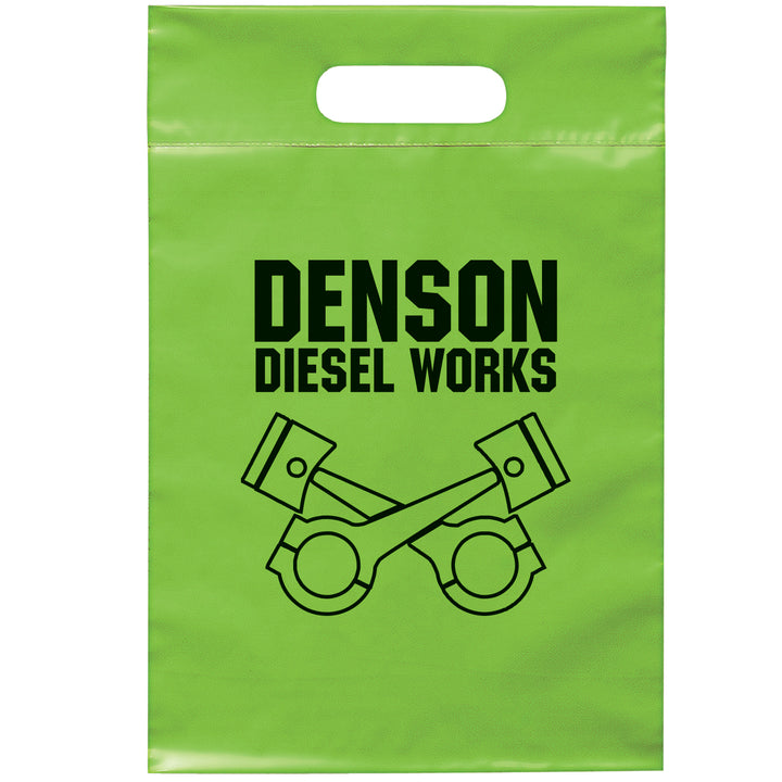 Die Cut Handle Bag - 9 1/2W x 14H - Flexo Ink Print