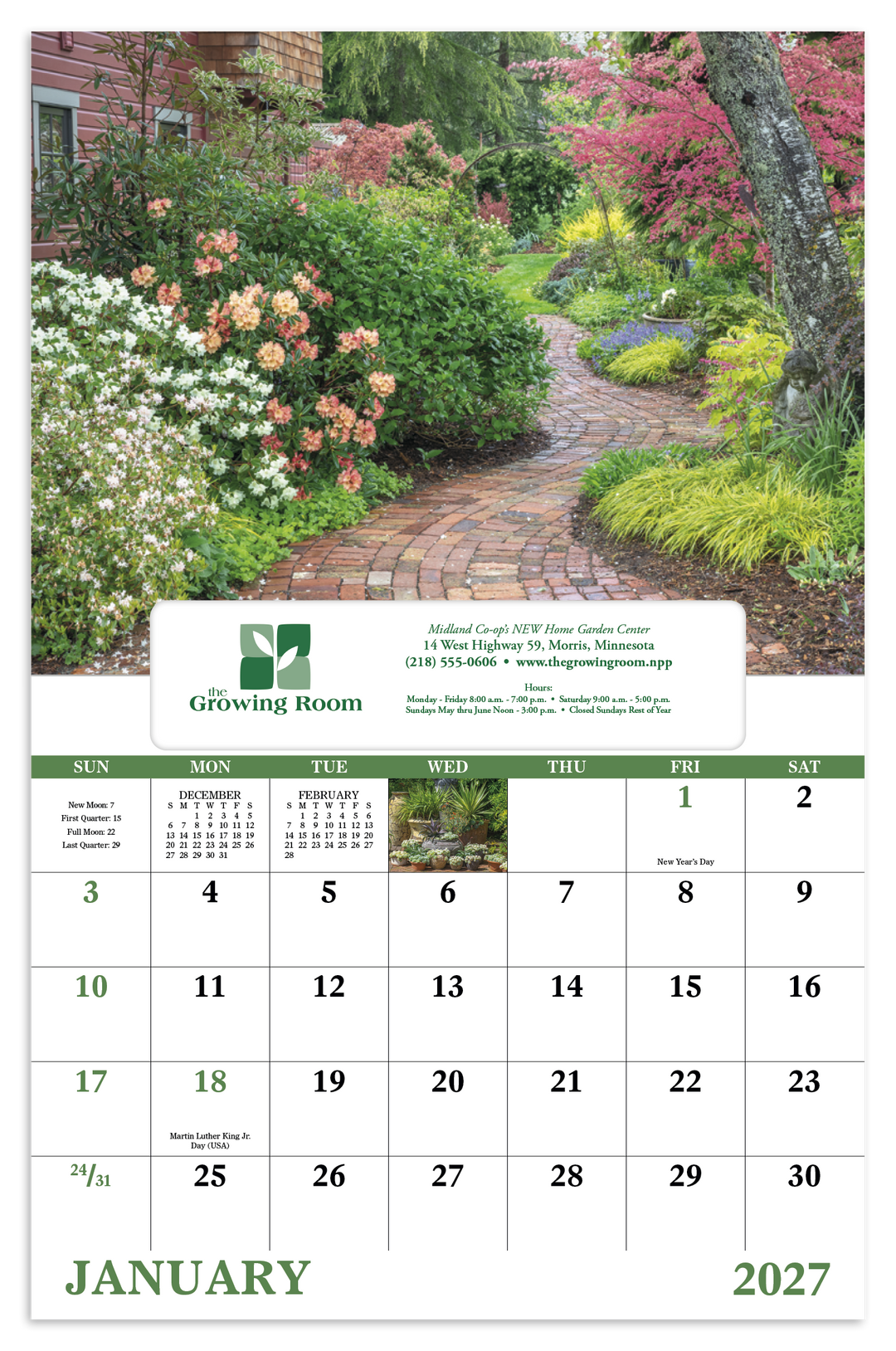 Good Value™ Garden Walk - Window Calendar