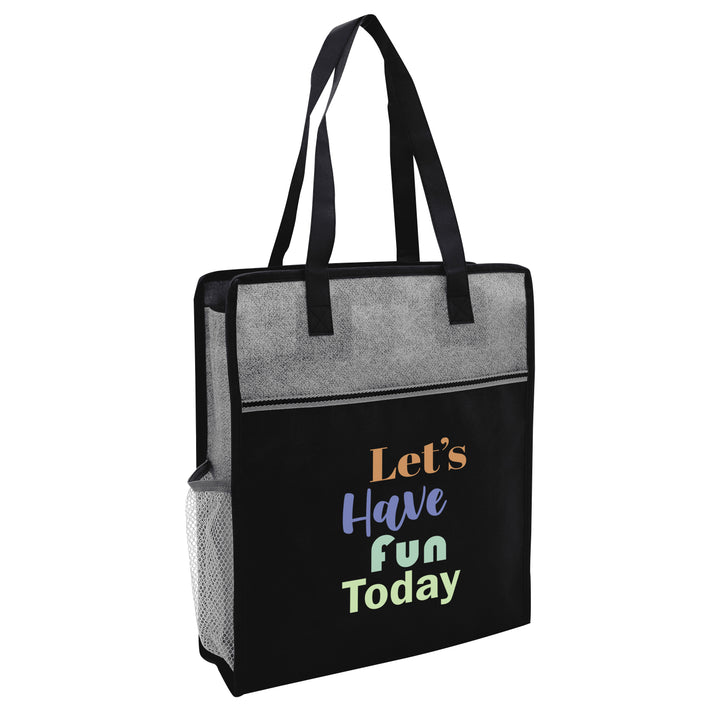 Color Basics Heathered Non-Woven Tote Bag