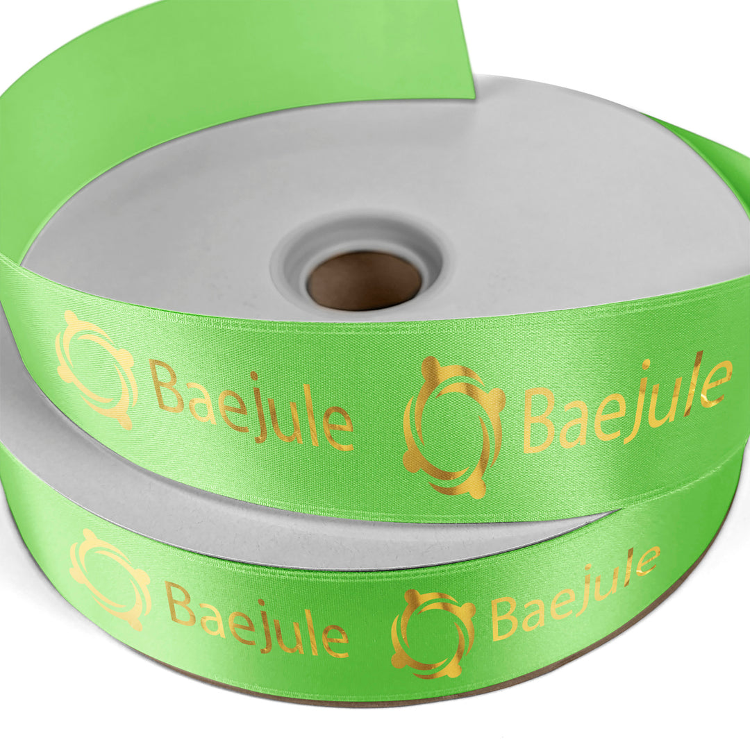 1 1/2" Badge Satin Ribbon - 100yd Roll - Foil Print
