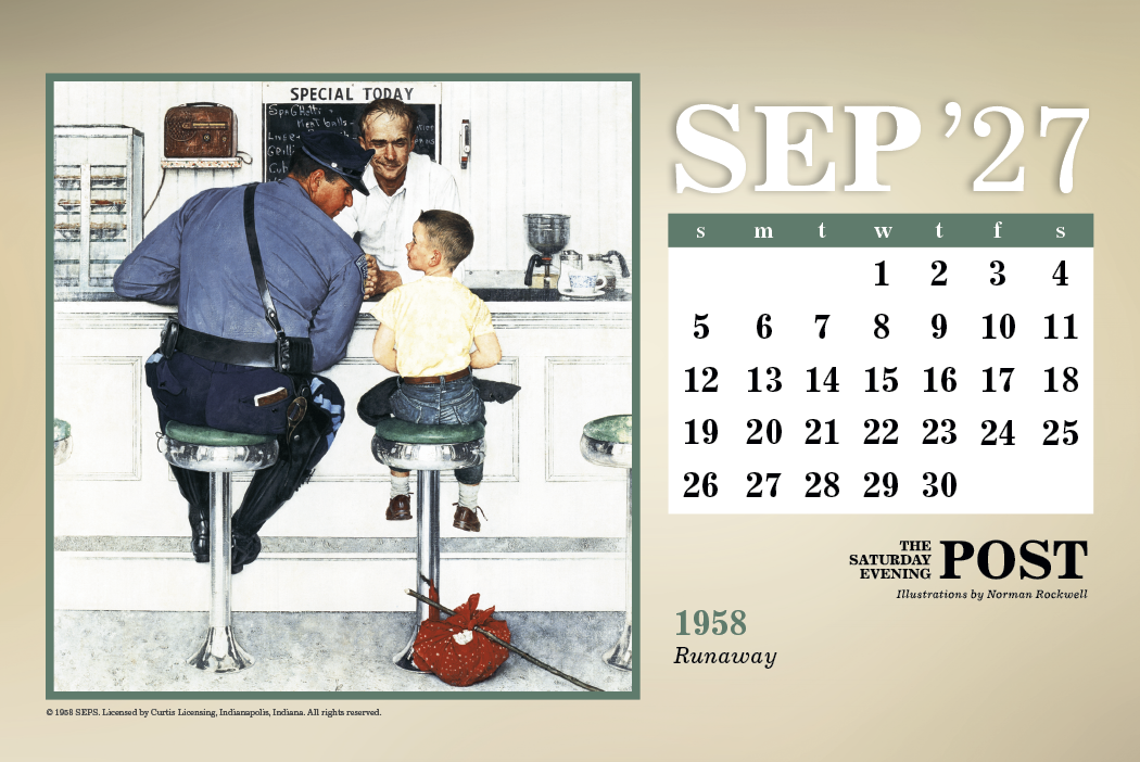 Triumph® Calendars The Saturday Evening Post Large Desk Calendar