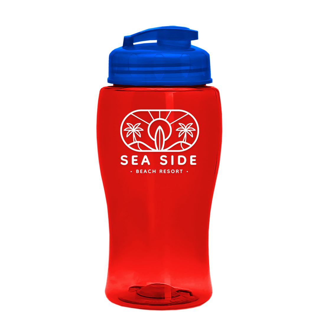 Poly-Pure Jr. - 18 oz. Transparent Bottle with USA Flip