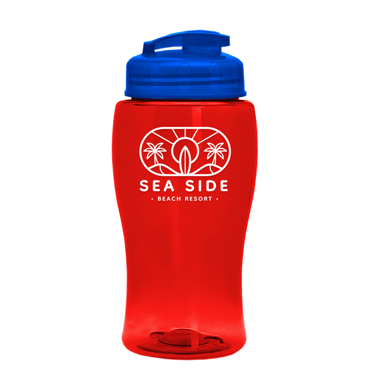 Poly-Pure Jr. - 18 oz. Transparent Bottle with USA Flip