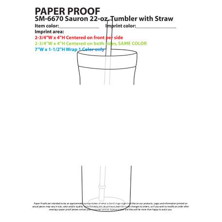 Sauron 22oz Tumbler with Straw