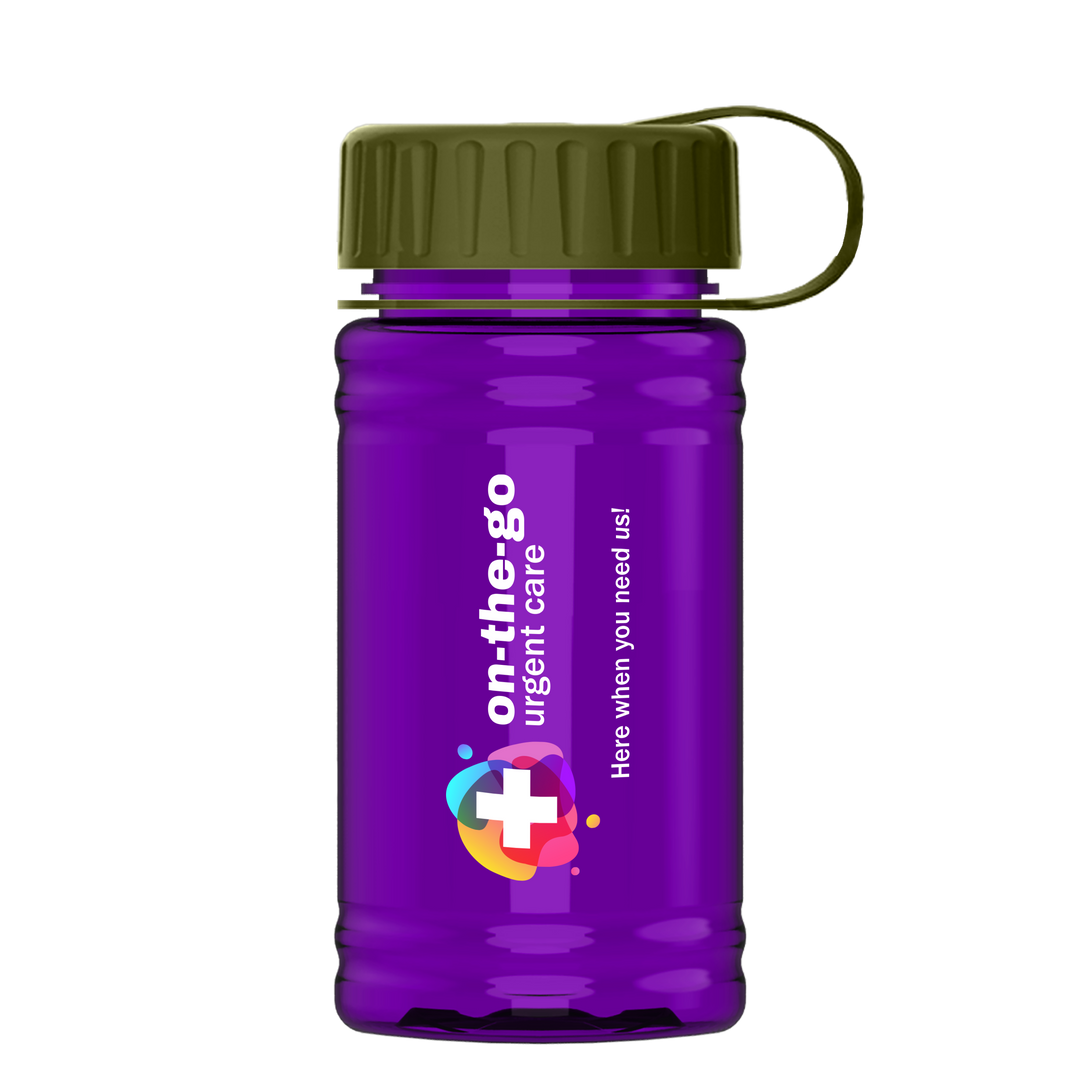 Mini RPET Bottle with Tethered Lid - 16 oz.