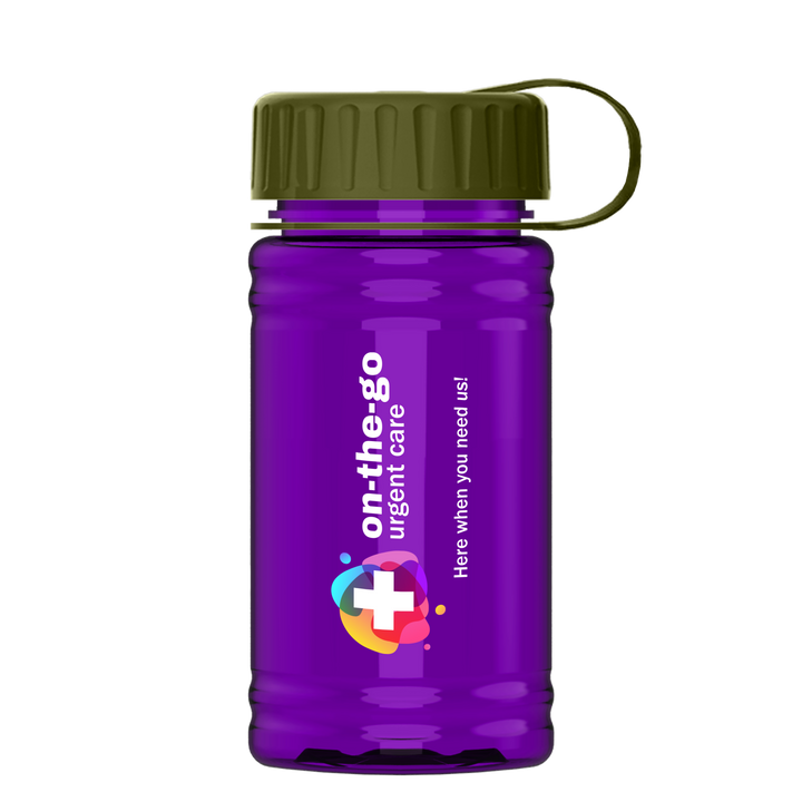 Mini RPET Bottle with Tethered Lid - 16 oz.