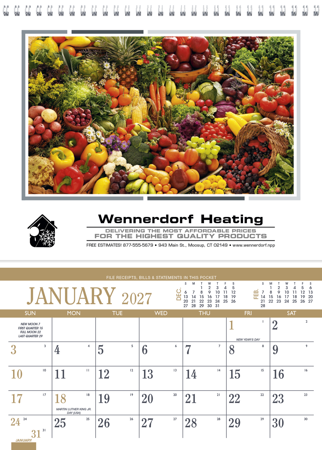 Triumph® Calendars Recipe Pocket Calendar