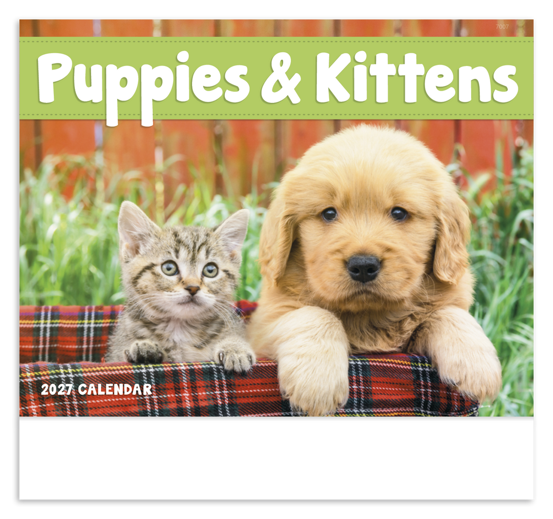 Good Value™ Puppies & Kittens - Stapled Calendar