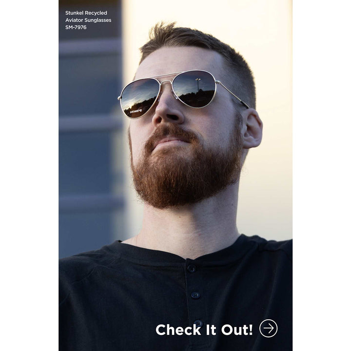 Stunkel Recycled Aviator Sunglasses
