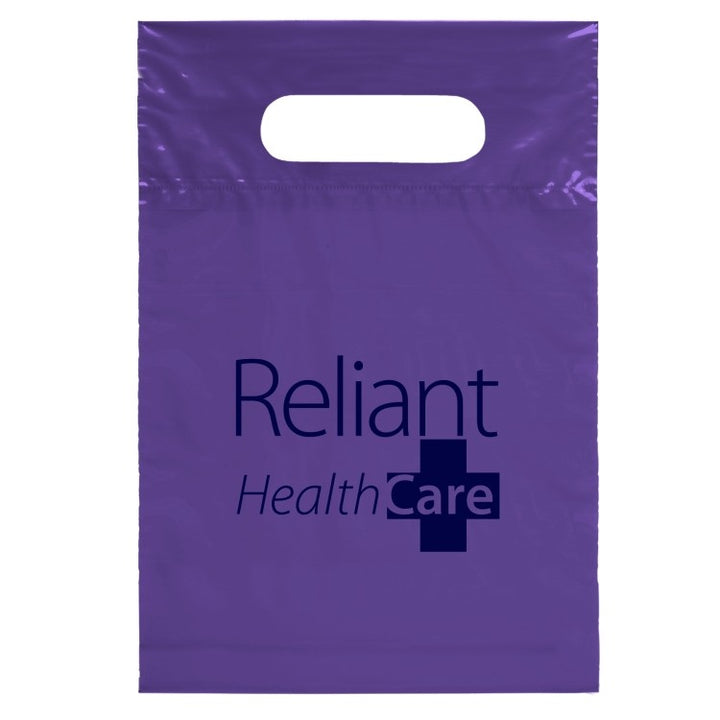 Die Cut Handle Bag - 7W x 10 1/2H - Flexo Ink Print