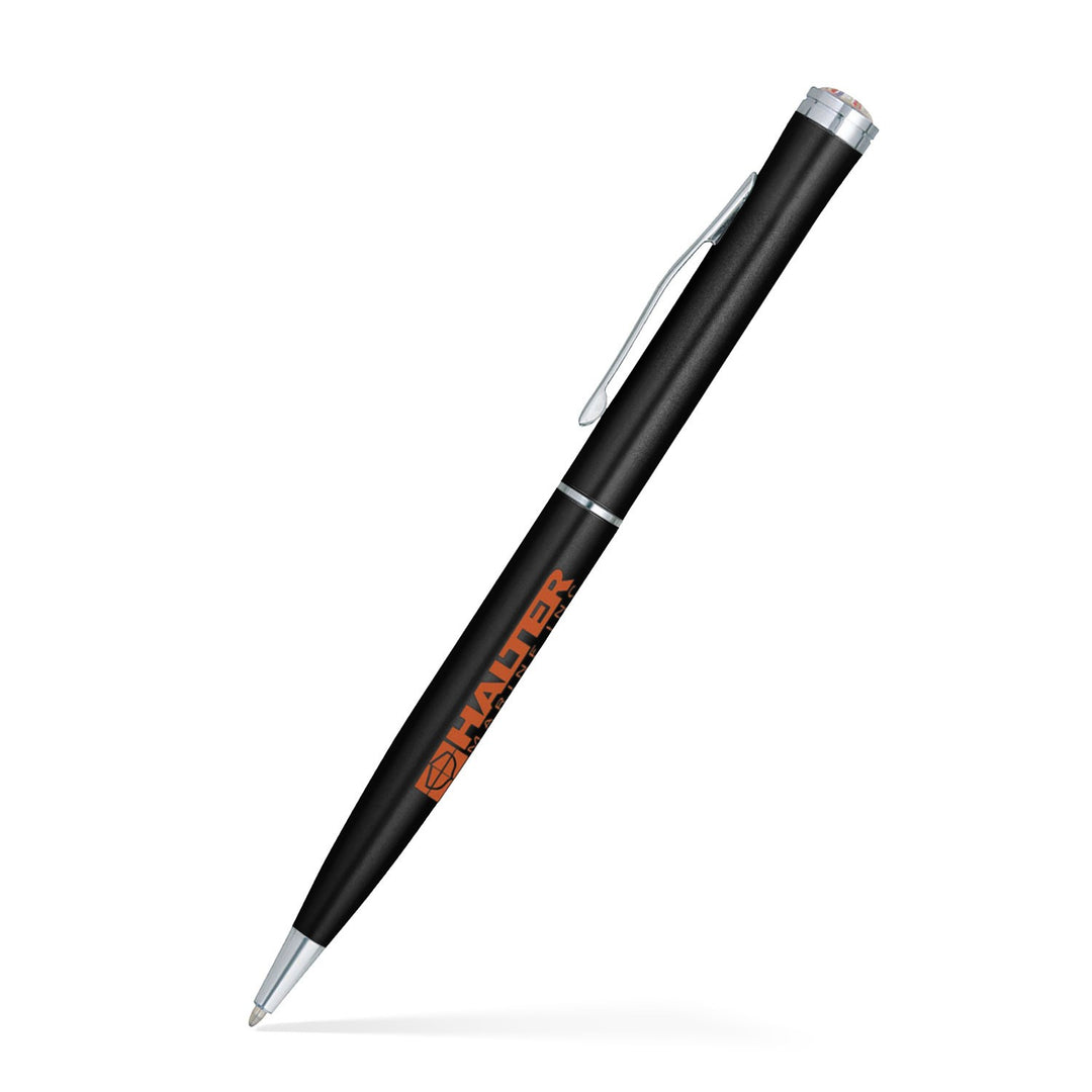 Aluminum Ballpoint Twist Metal Pen w/ Epoxy Dome Accent
