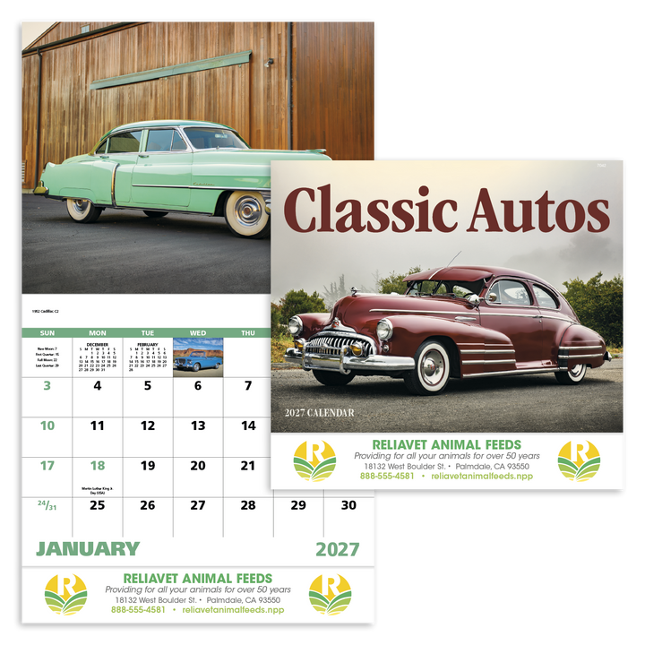 Good Value™ Classic Autos - Stapled Calendar