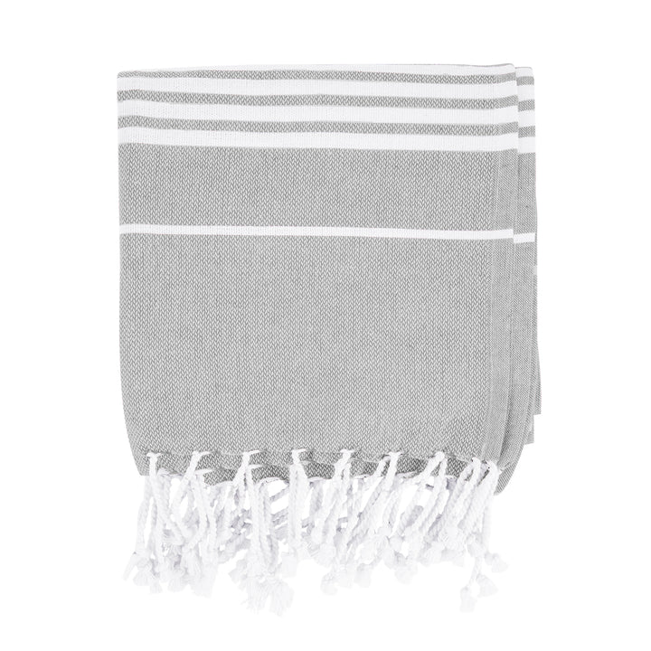 Recycled Beach Blanket With Tassel Fringe