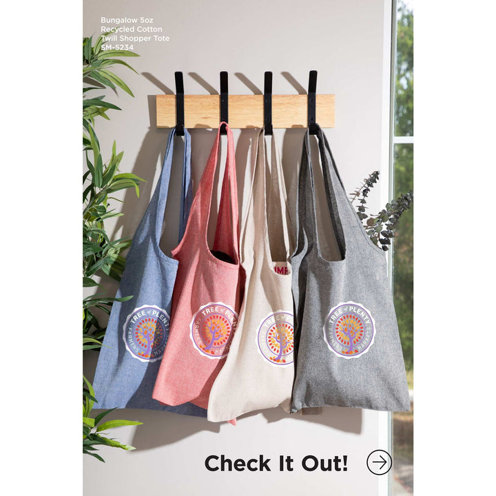 Bungalow 5oz Recycled Cotton Twill Shopper Tote