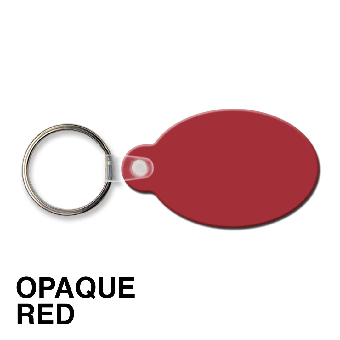 Oval w/Tab Key Tag (Spot Color)