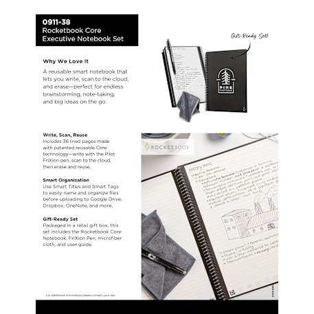 Rocketbook Core Executive Notebook Set