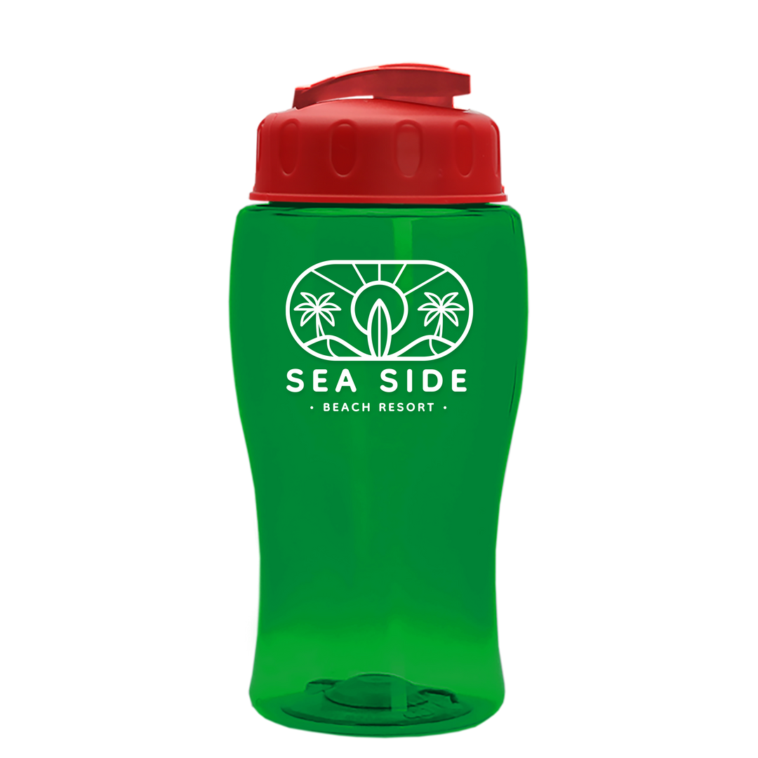 Poly-Pure Jr. - 18 oz. Transparent Bottle with USA Flip