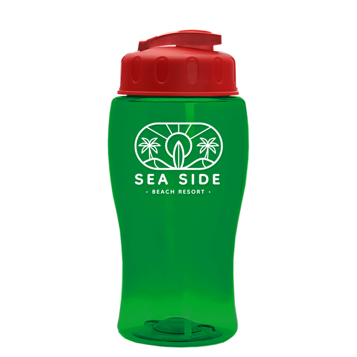 Poly-Pure Jr. - 18 oz. Transparent Bottle with USA Flip