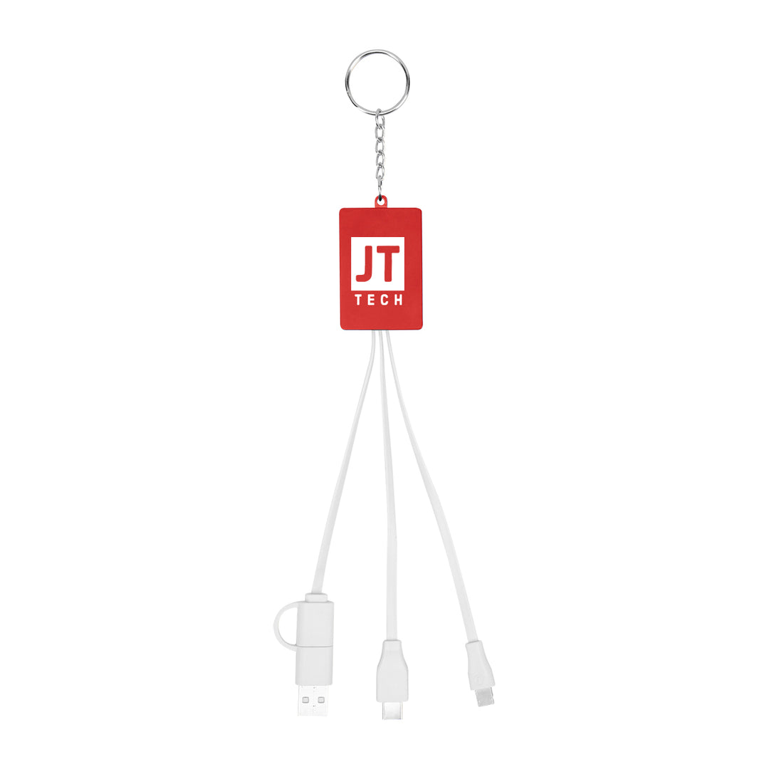 Multi-Charging Cable USB Hub Keyring