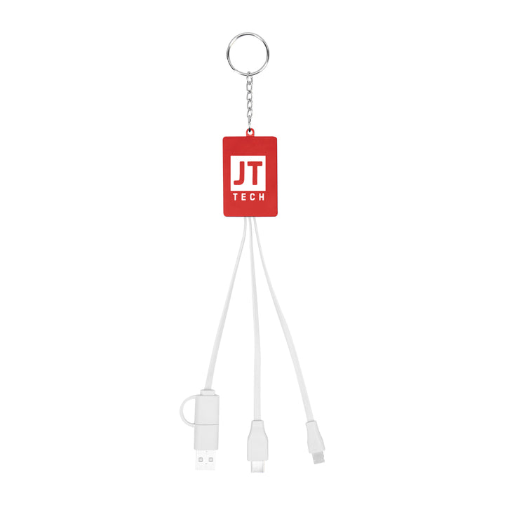 Multi-Charging Cable USB Hub Keyring