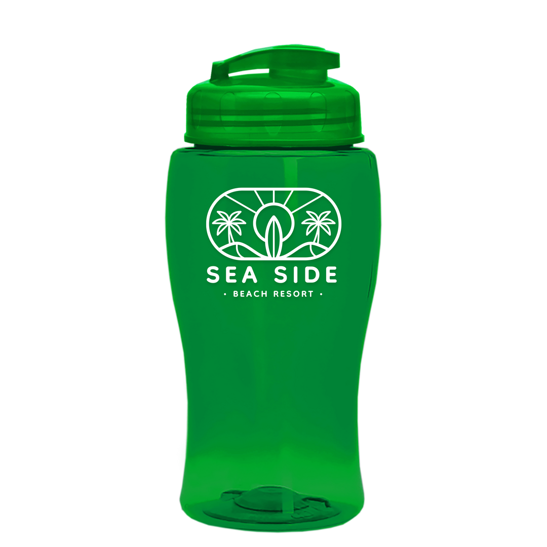 Poly-Pure Jr. - 18 oz. Transparent Bottle with USA Flip