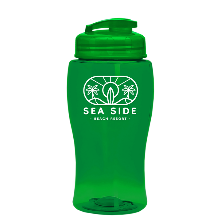 Poly-Pure Jr. - 18 oz. Transparent Bottle with USA Flip