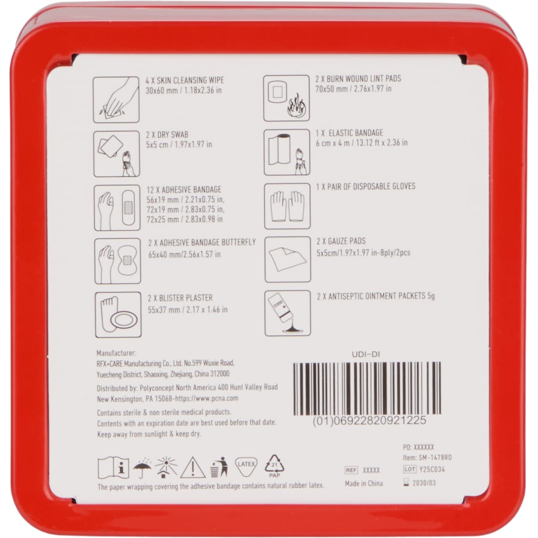 30-Piece First Aid Kit with Tin Case