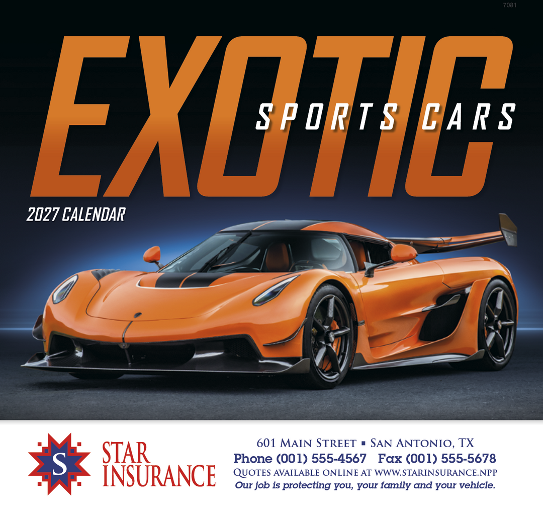 Good Value™ Exotic Sports Cars - Stapled Calendar