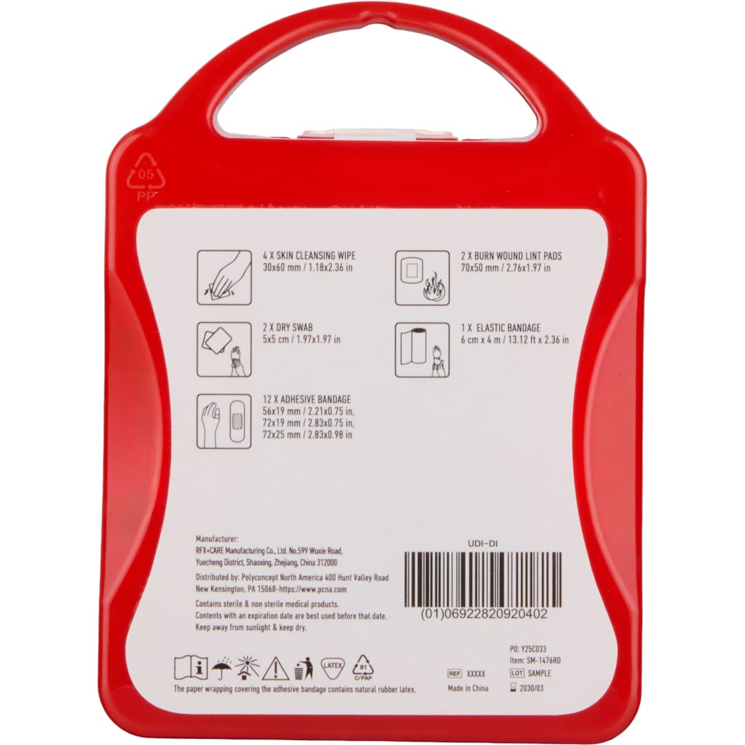 21-Piece First Aid Kit with Recycled Case