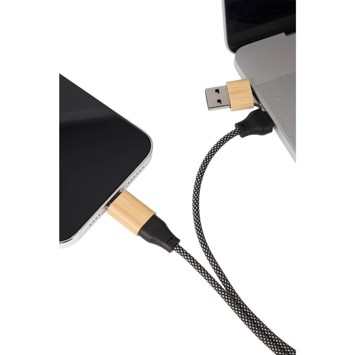 FSC® 100% Bamboo 5-in-1 100W Laptop Charging Cable