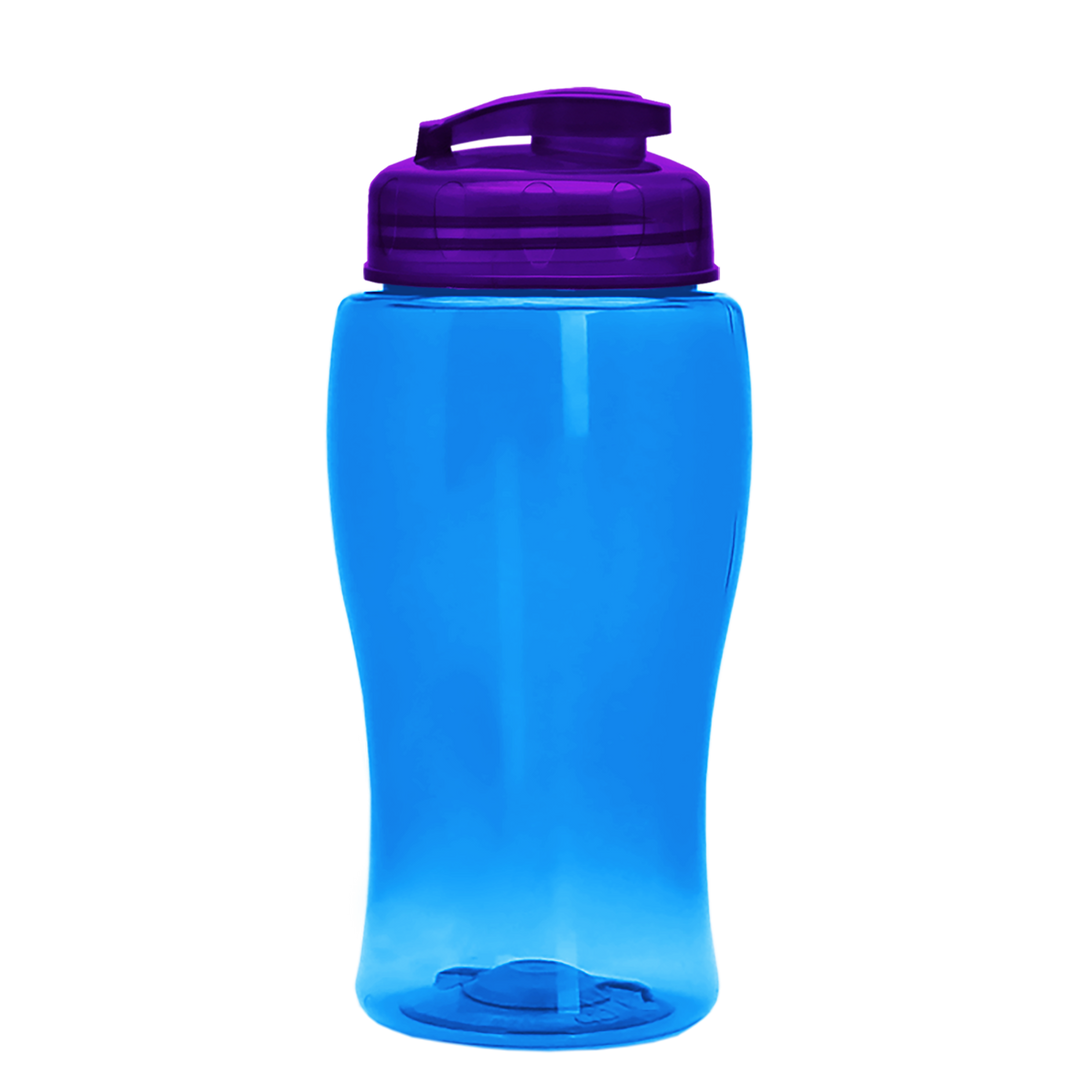 Poly-Pure Jr. - 18 oz. Transparent Bottle with USA Flip