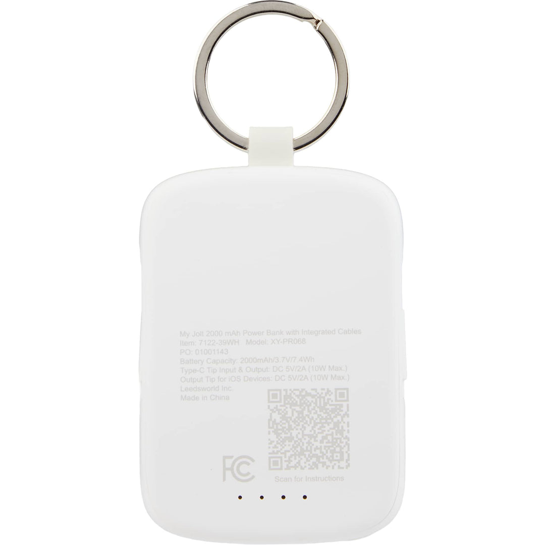 My Jolt 2000 mAh Power Bank with Integrated Cables