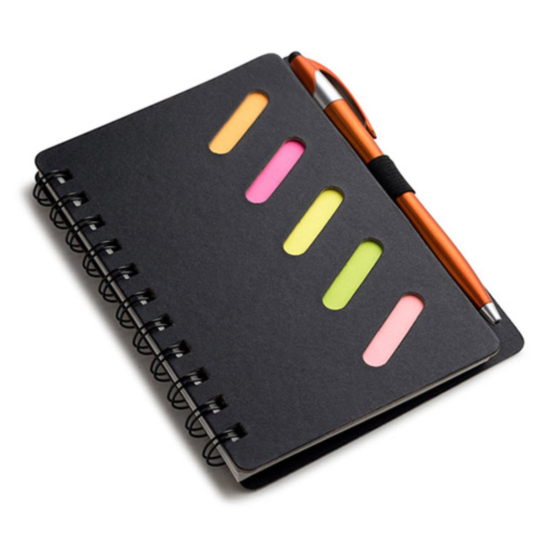Scribbly 4.8 x 6.1 Cardboard Spiral Journal with Pen - Unlined