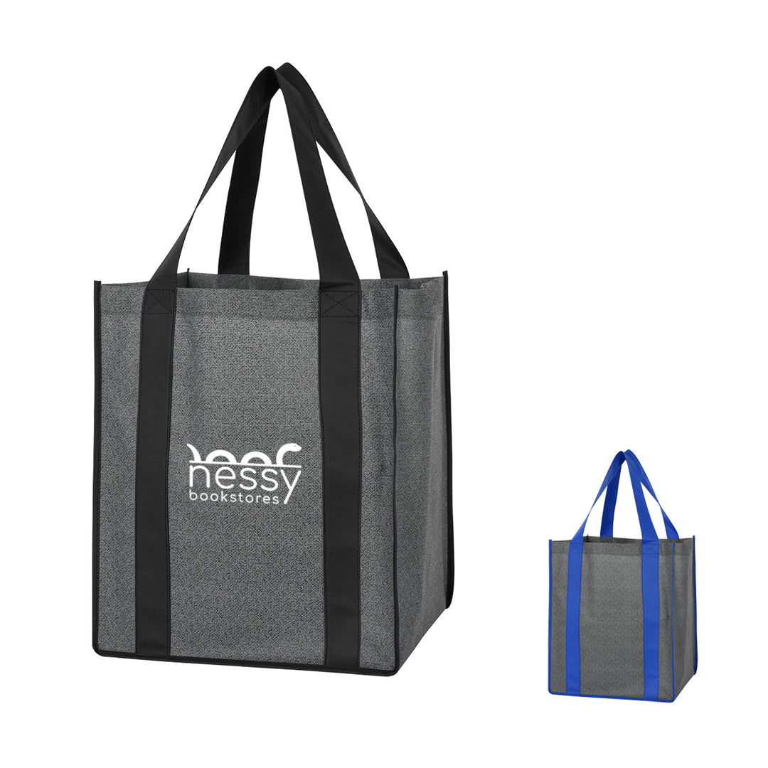 Heathered Non-Woven Shopper Tote Bag