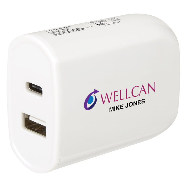 UL Listed 2-In-1 USB Type-C Wall Adapter
