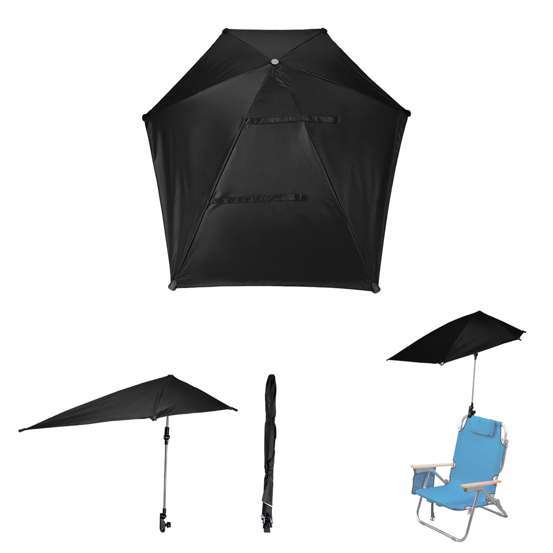 50" Arc SPF 50 Chair Umbrella With 100% rPET Canopy