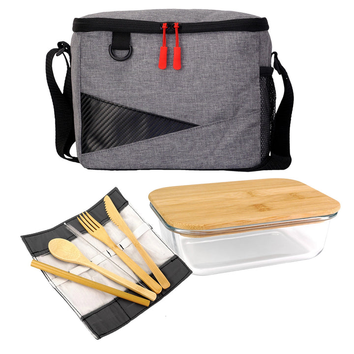 RECYCLED COOLER & BAMBOO SET