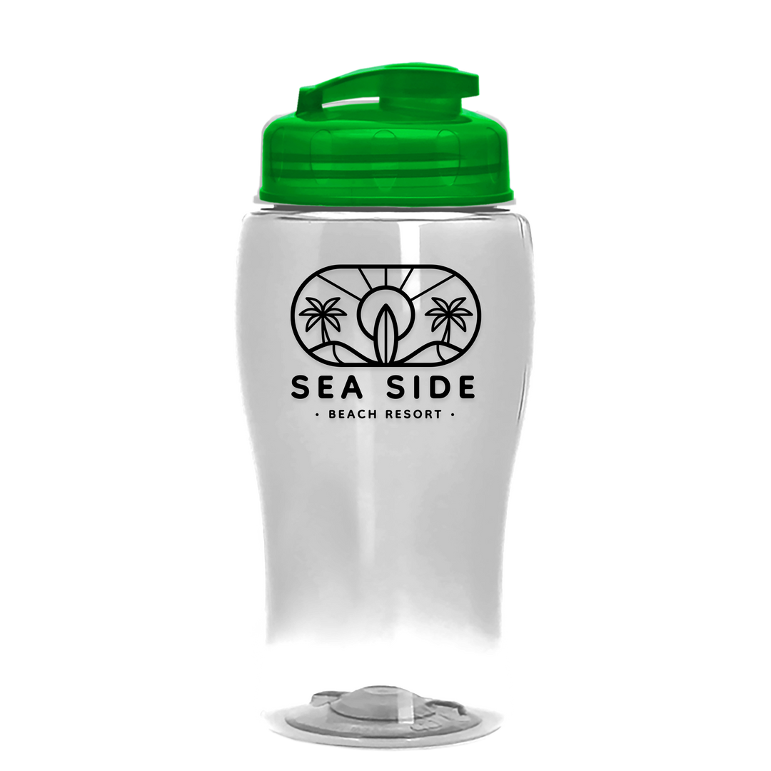 Poly-Pure Jr. - 18 oz. Transparent Bottle with USA Flip