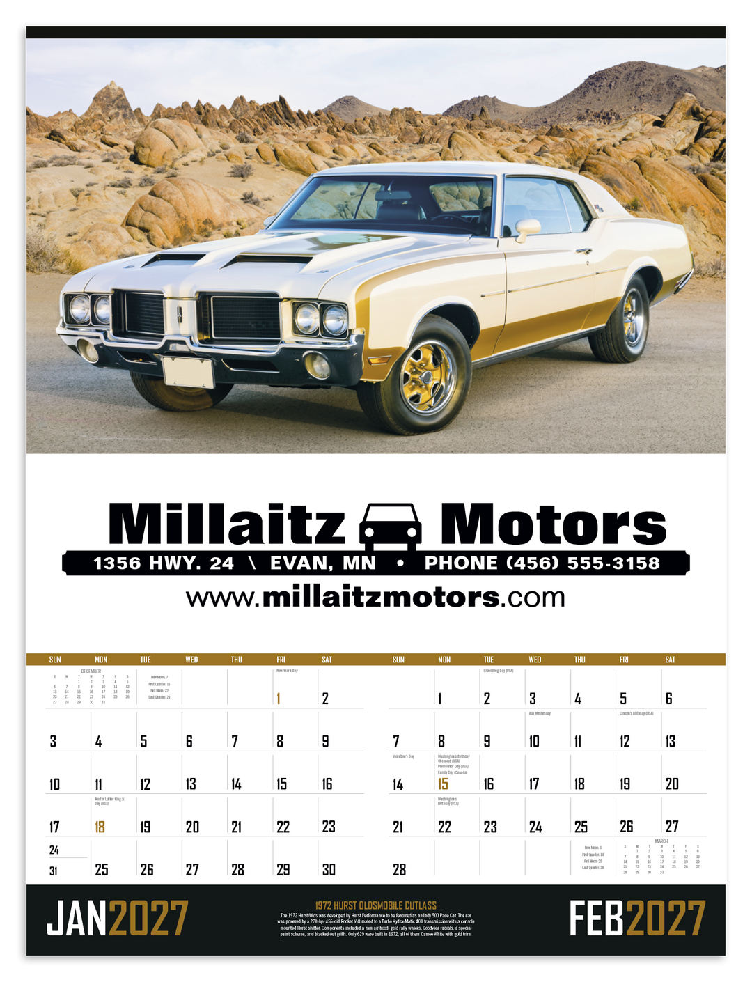 Triumph® Calendars Muscle Cars Calendar