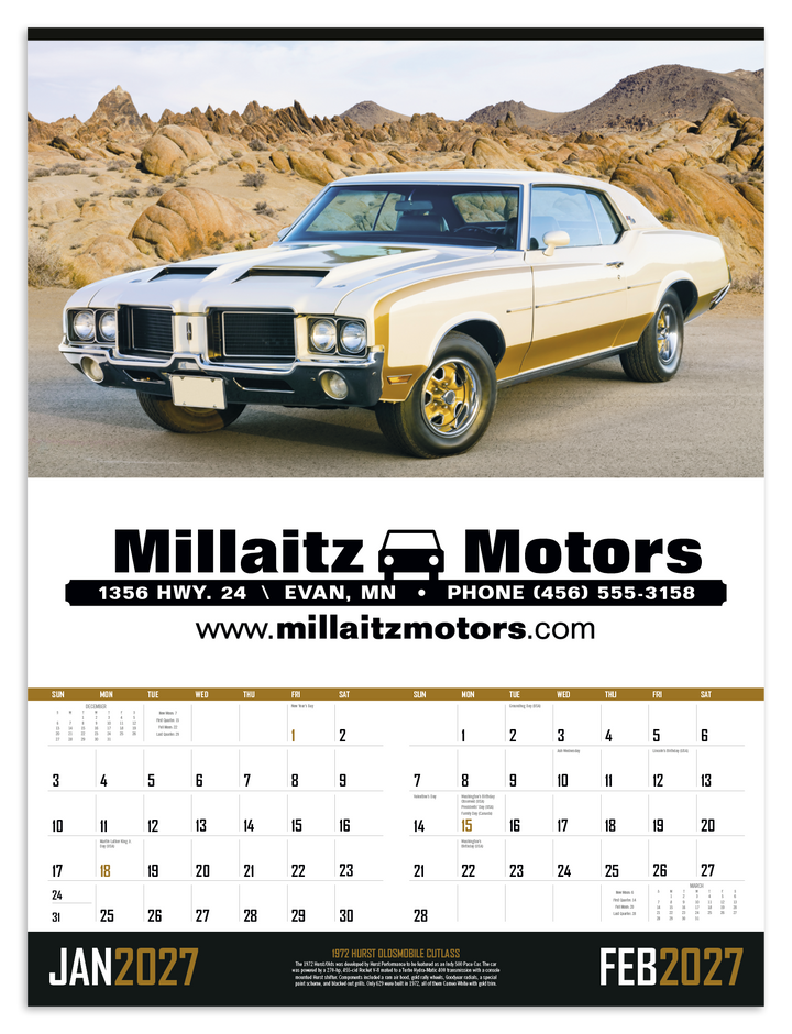Triumph® Calendars Muscle Cars Calendar