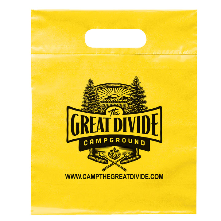 Die Cut Handle Bag - 9 1/2W x 12H - Flexo Ink Print