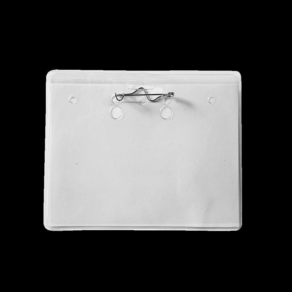 4" x 3" Blank Horizontal Vinyl Pouch with Bulldog Clip
