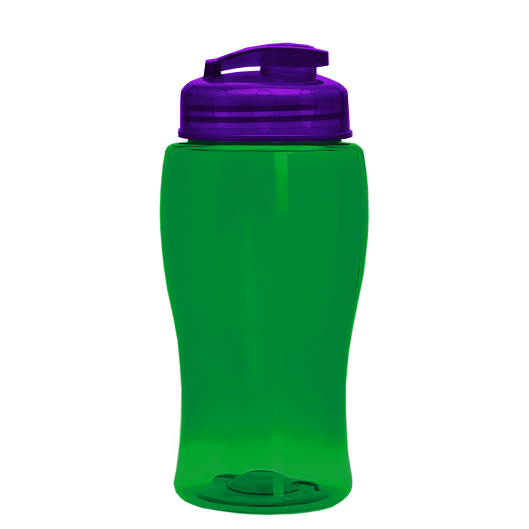 Poly-Pure Jr. - 18 oz. Transparent Bottle with USA Flip