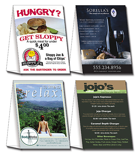 Table Tent - Laminated (5x6.875 - Folded) - 14 pt.