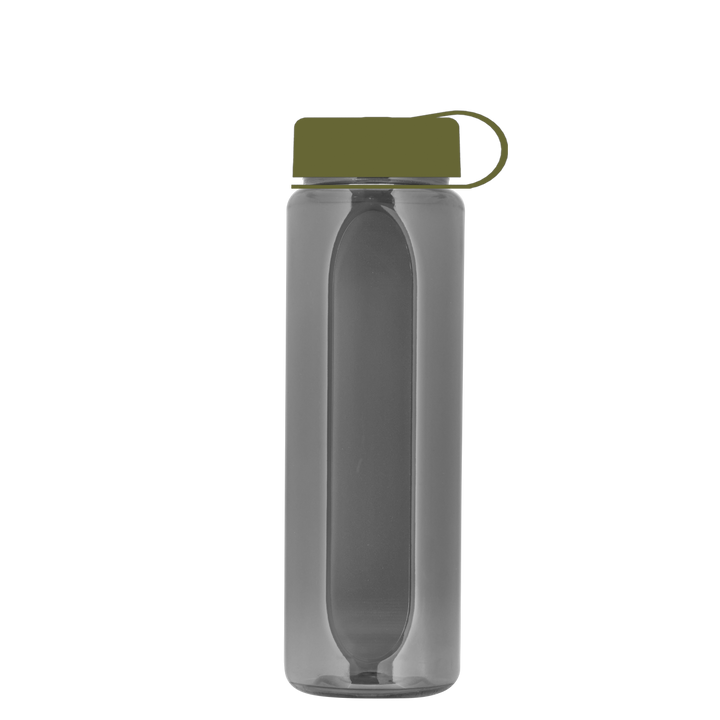 Boss Embossed RPET Bottle with Tethered Lid - 26 oz.