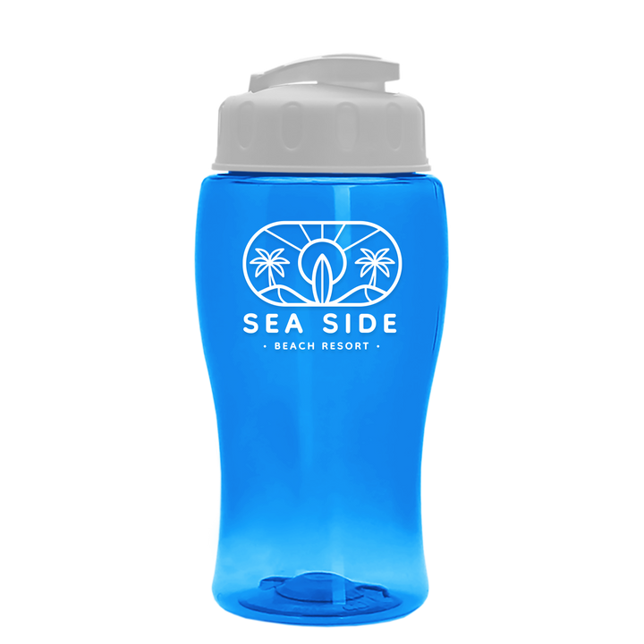 Poly-Pure Jr. - 18 oz. Transparent Bottle with USA Flip