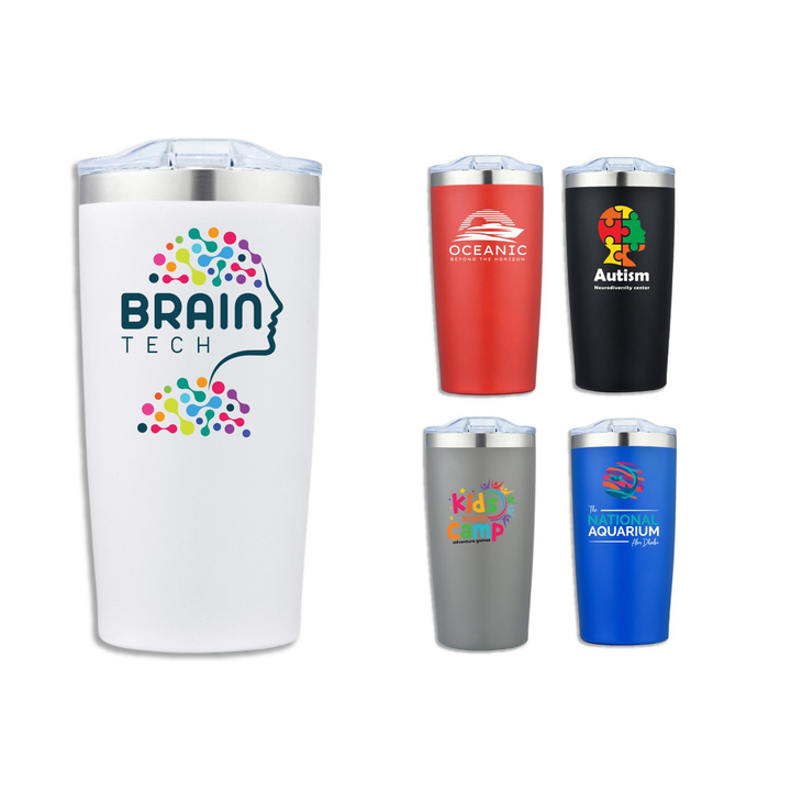 Frosted Sip-N-Go 20 oz Stainless Steel Tumbler