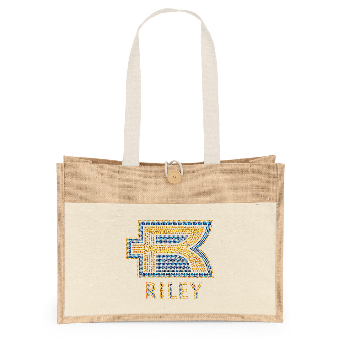 Riley™- Jute Tote - Sparkle